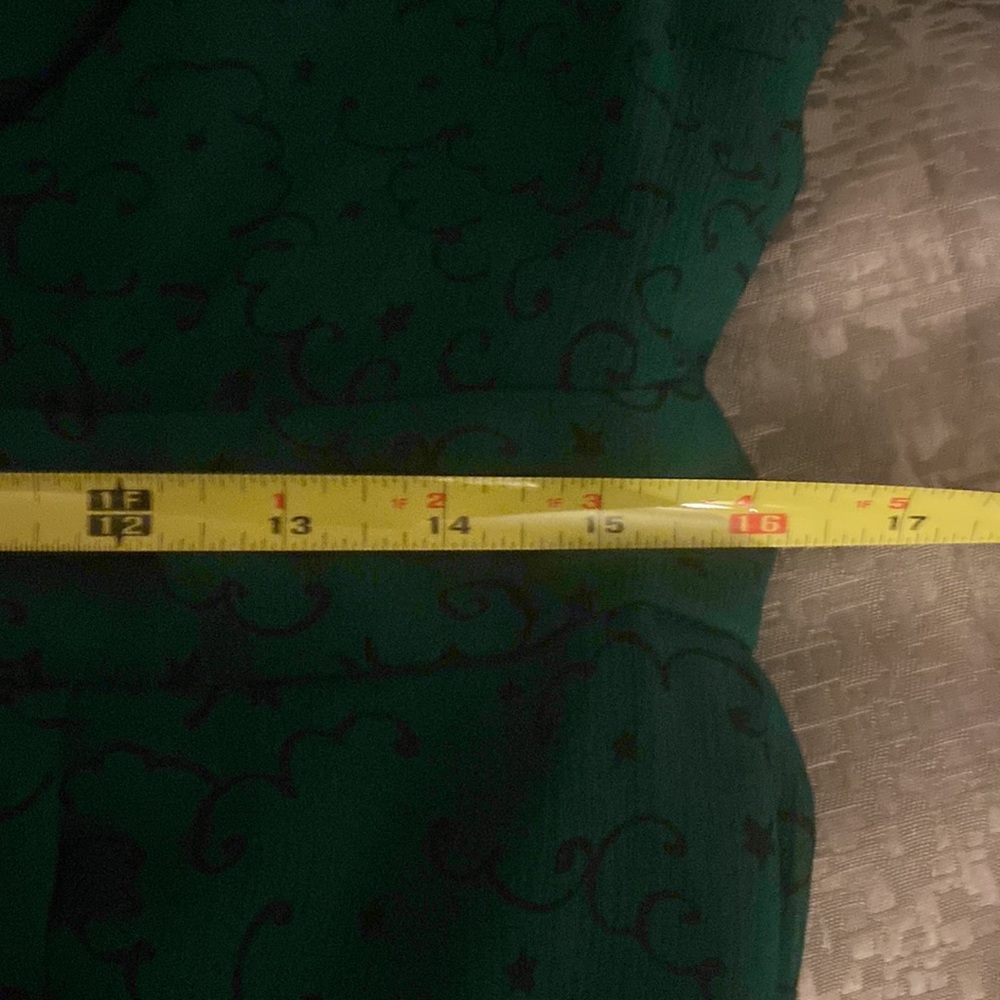 Escada Green & Black print faux wrap dress. - Picture 11 of 11